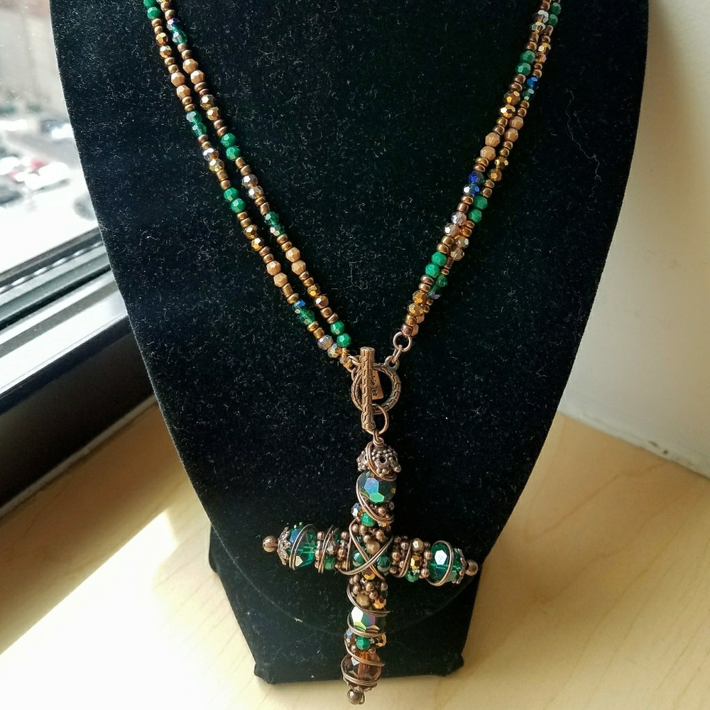 Beaded Cross Necklace